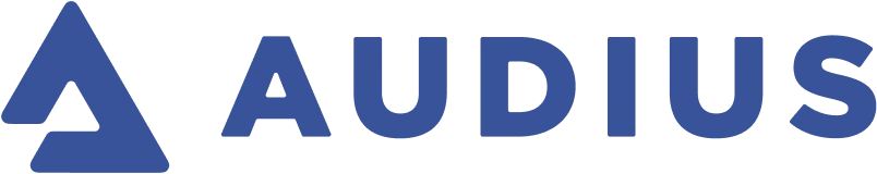 Single-color Audius Logo, horizontal arrangement